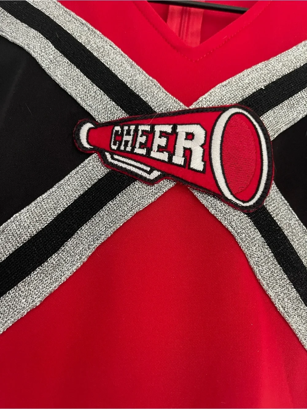 Spirit Red and Black Cheer Costume for Kids Size M